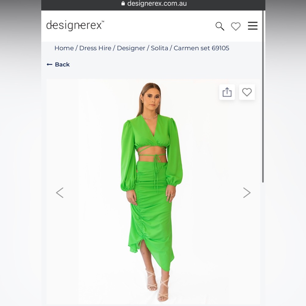 Solita green Carmen set